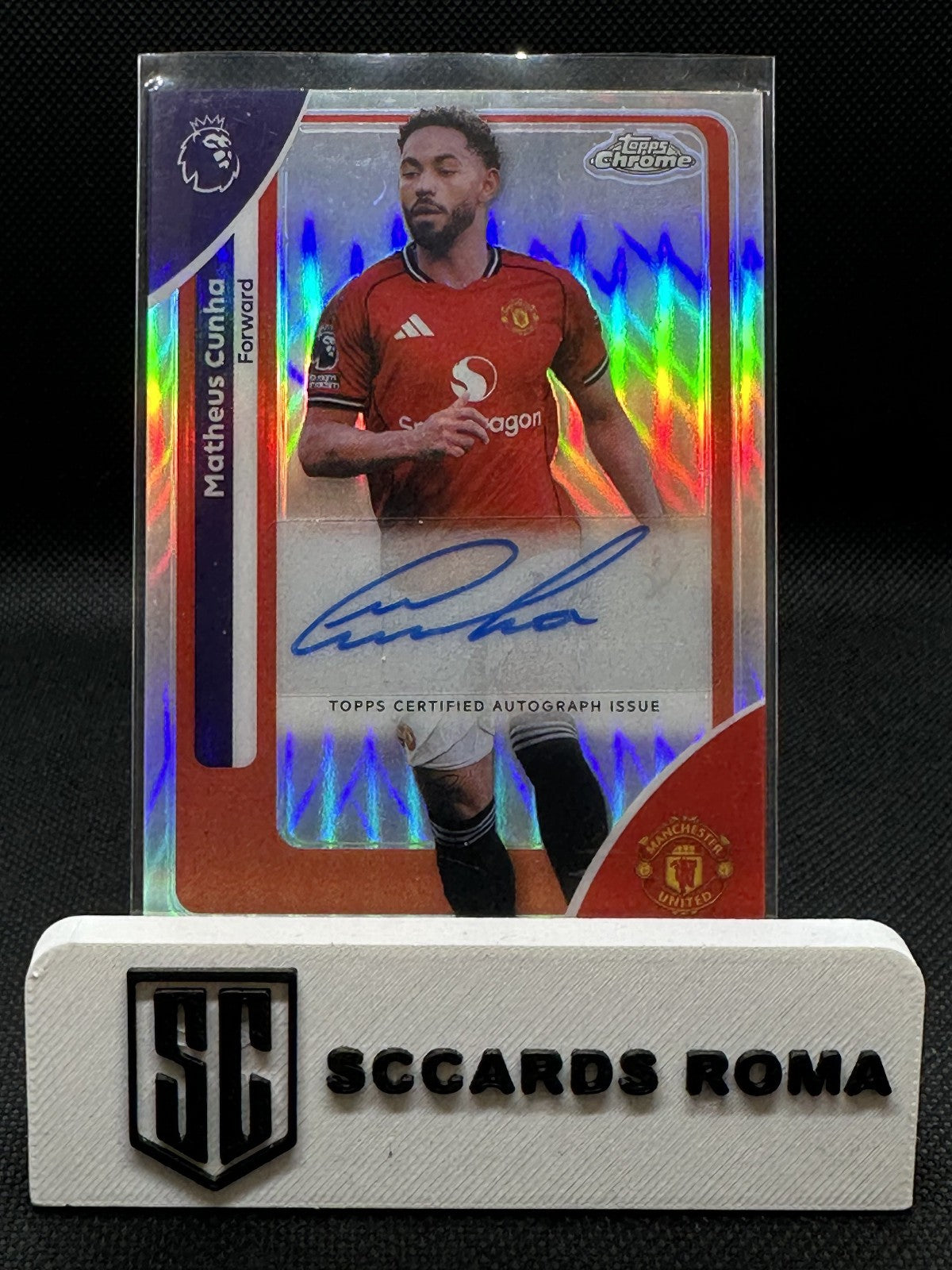 Matheus Cunha Autograph Topps Chrome Premier League 2026
