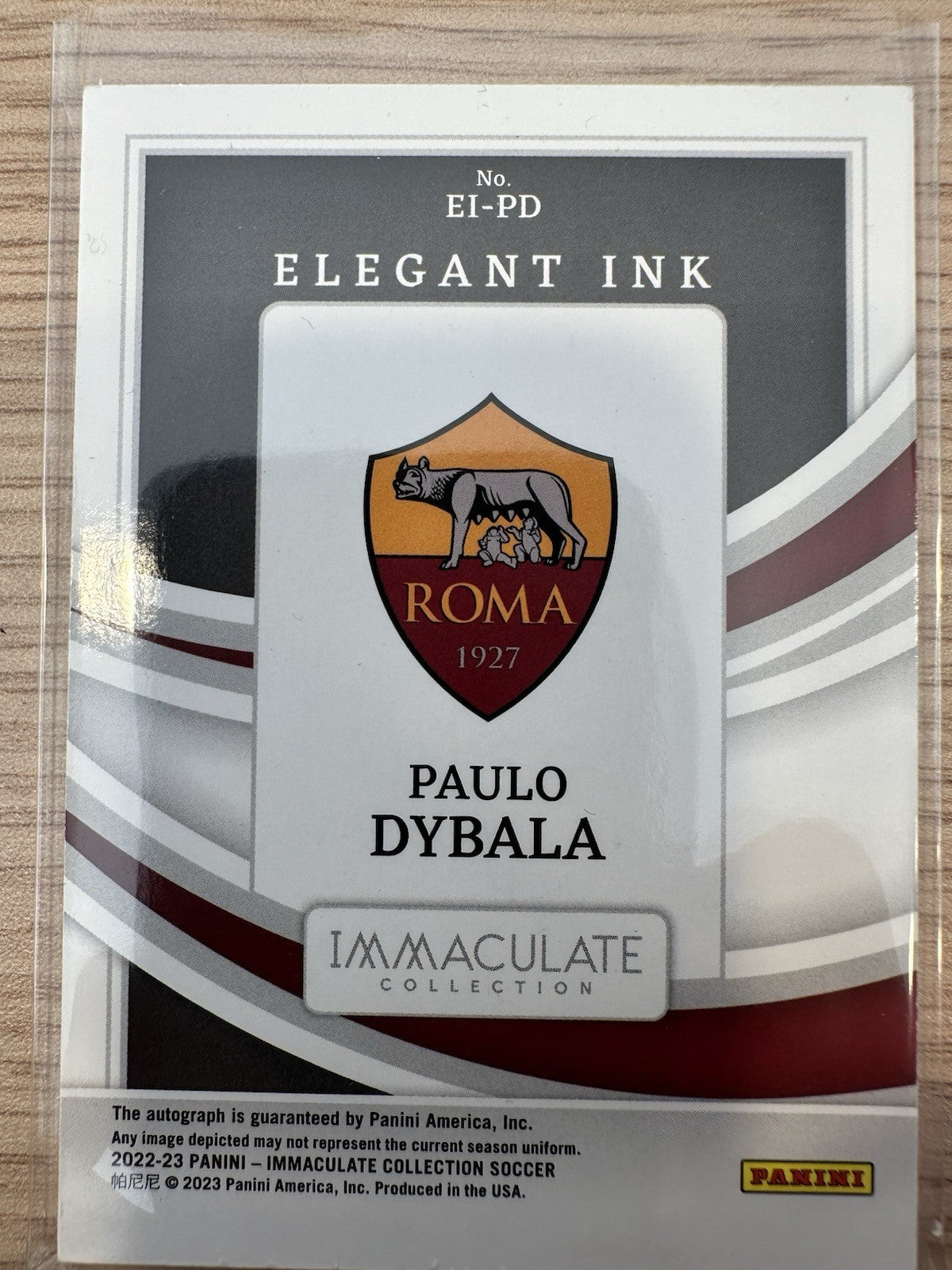 Paulo Dybala Autograph /58 Elegant Ink Immaculate Collection 2022/23