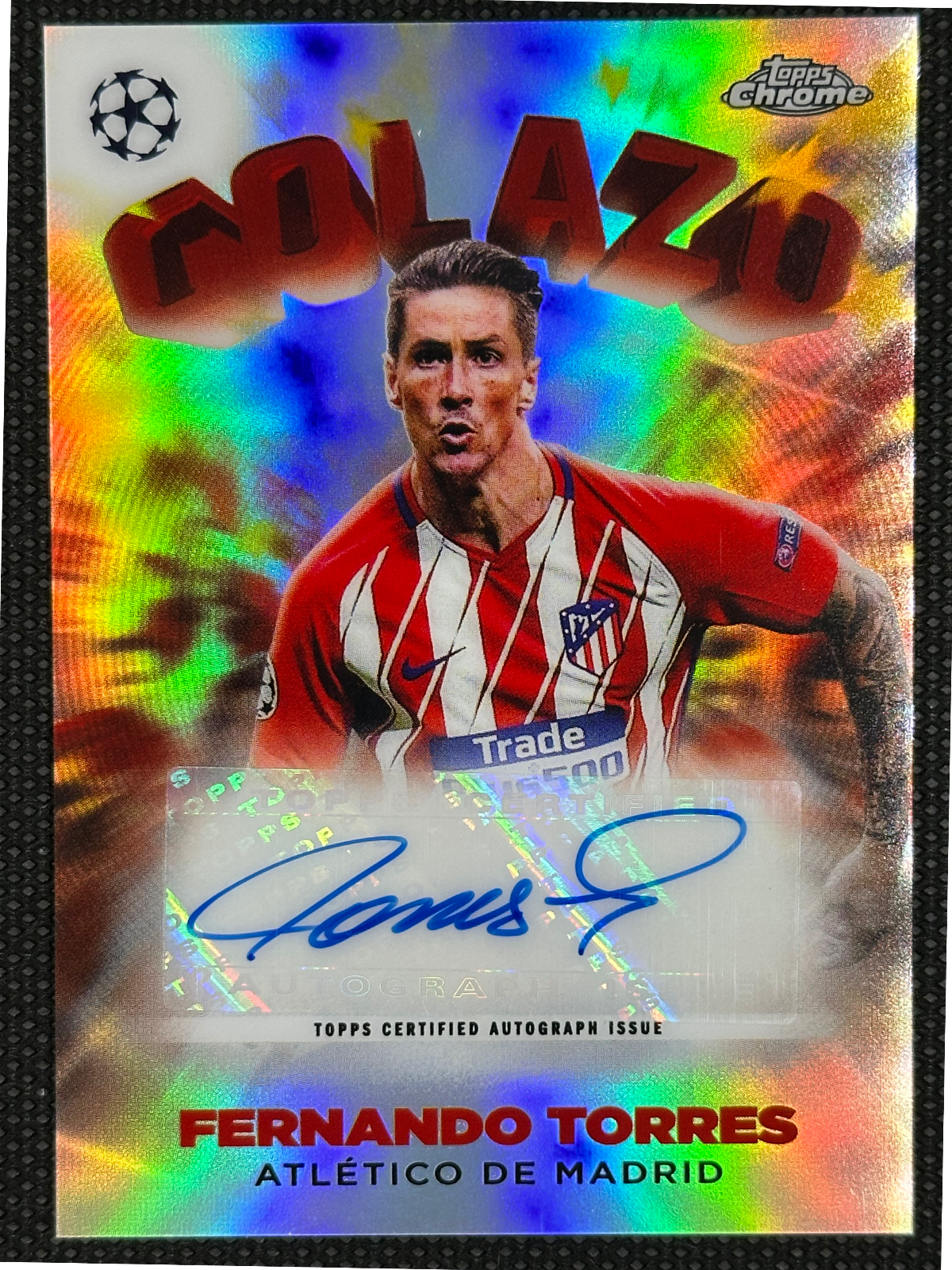 Fernando Torres Autograph /99 Topps Chrome UCL 2023 Golazo Atletico de Madrid