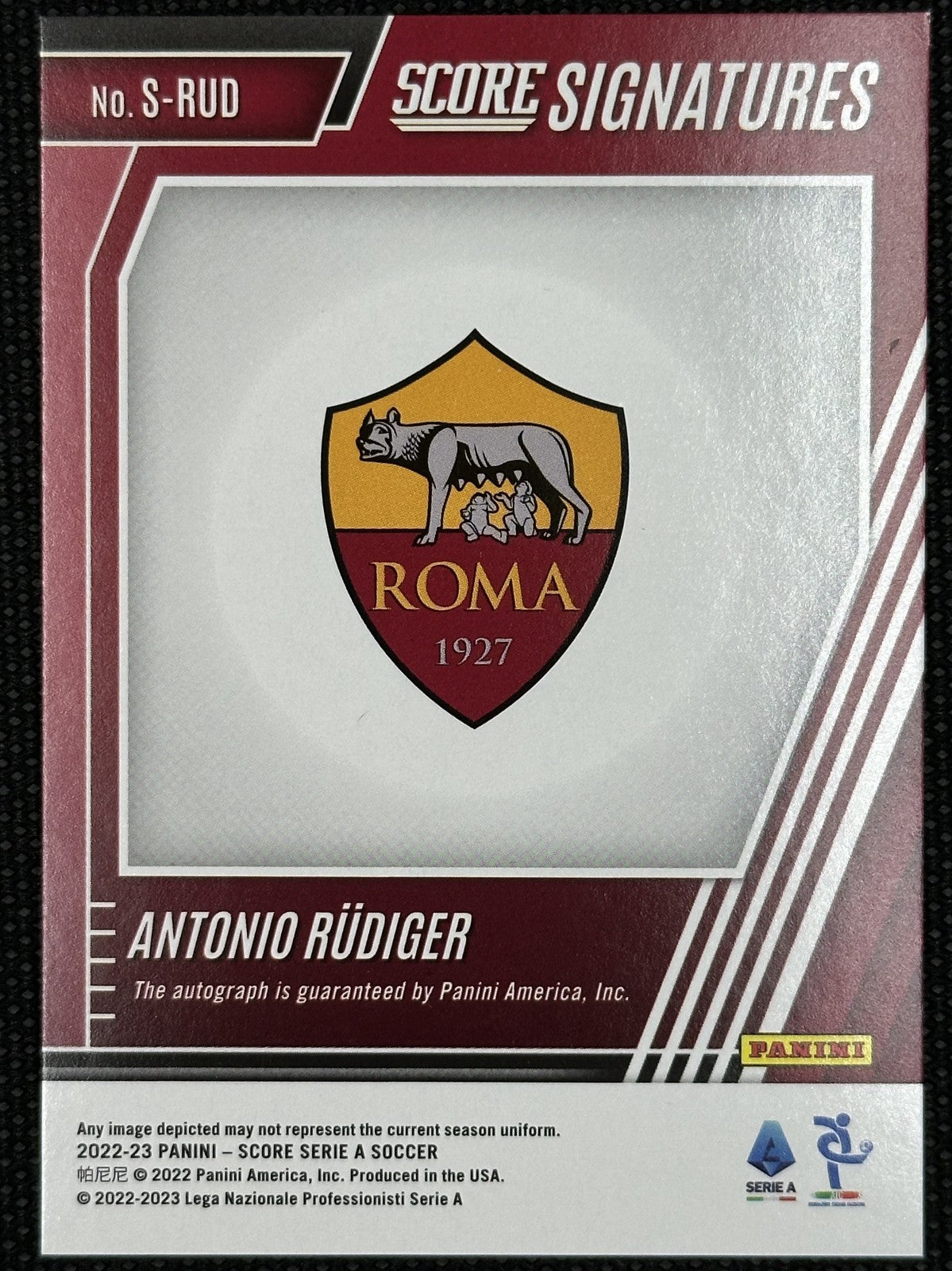 Antonio Rudiger Autograph /64 Panini Score Serie A 2022/23