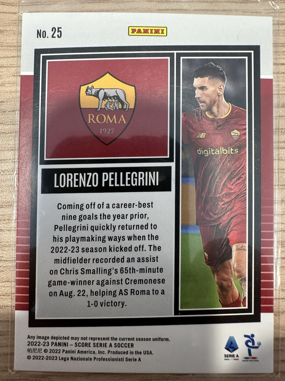 Lorenzo Pellegrini Red Panini Score 2022/23