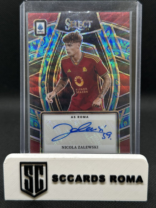 Nicola Zalewski Autograph Peacock AS Roma Panini Select Serie A 2023-24