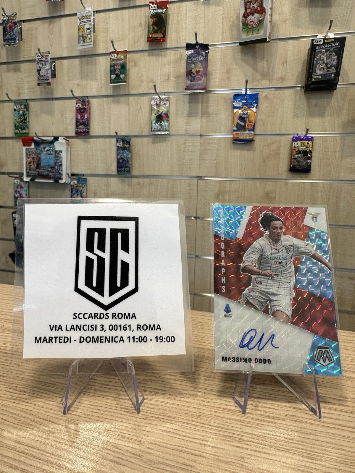 Massimo Oddo Autograph Red Mosaic Serie A 2020/21