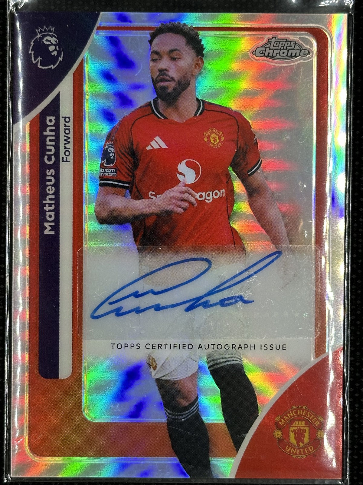 Matheus Cunha Autograph Topps Chrome Premier League 2026