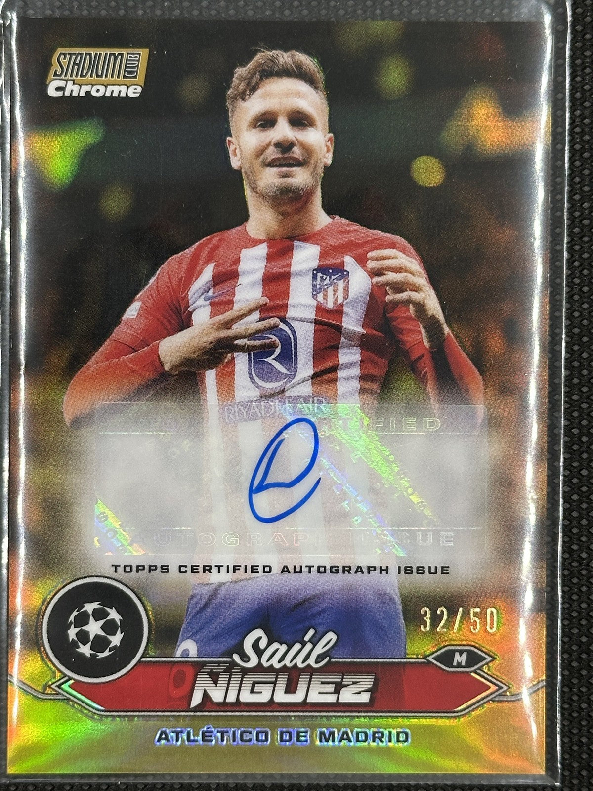 Saúl Niguez Autograph /50 Topps Stadium Club Chrome 2023/24
