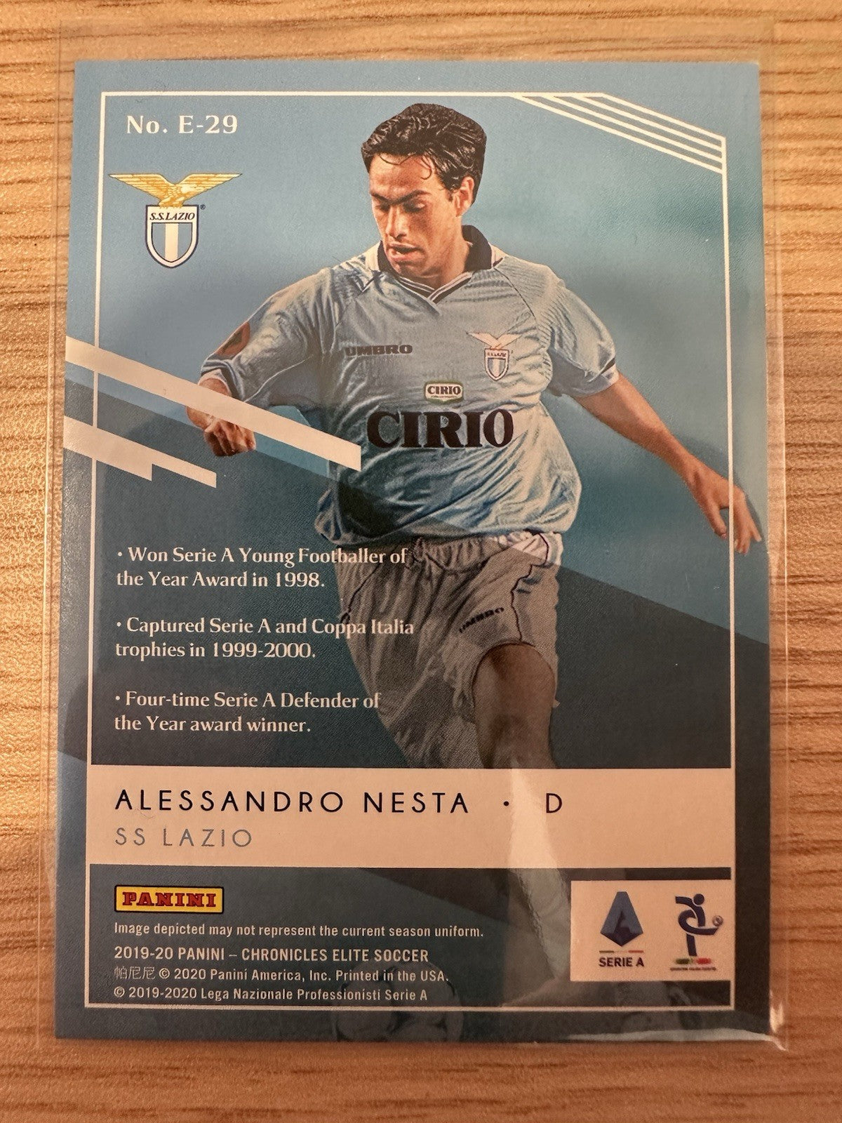Alessandro Nesta Panini Chronicles Elite Serie A 2019/20