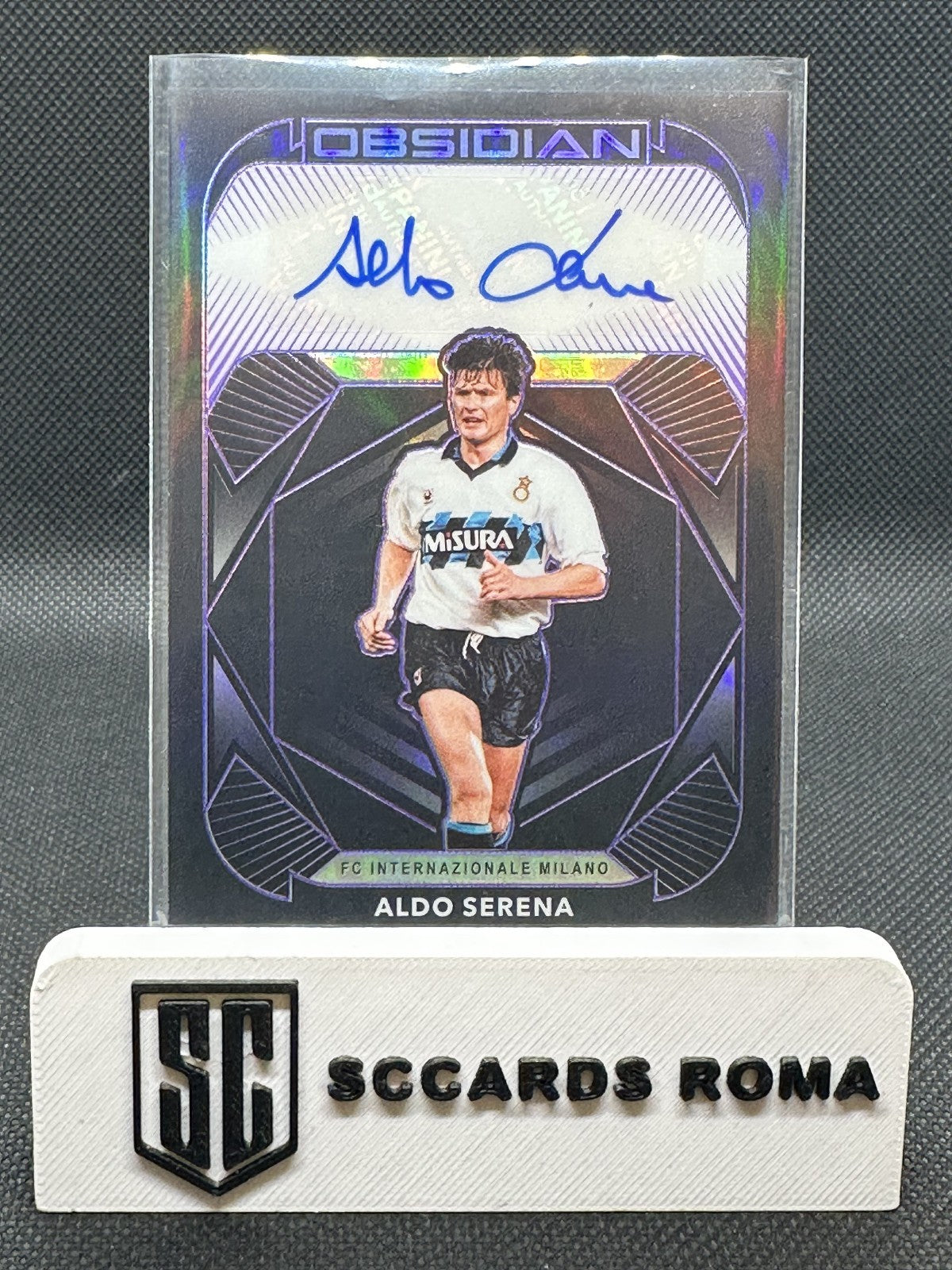 Aldo Serena Autograph /75 Panini Obsidian 2020-21 Inter