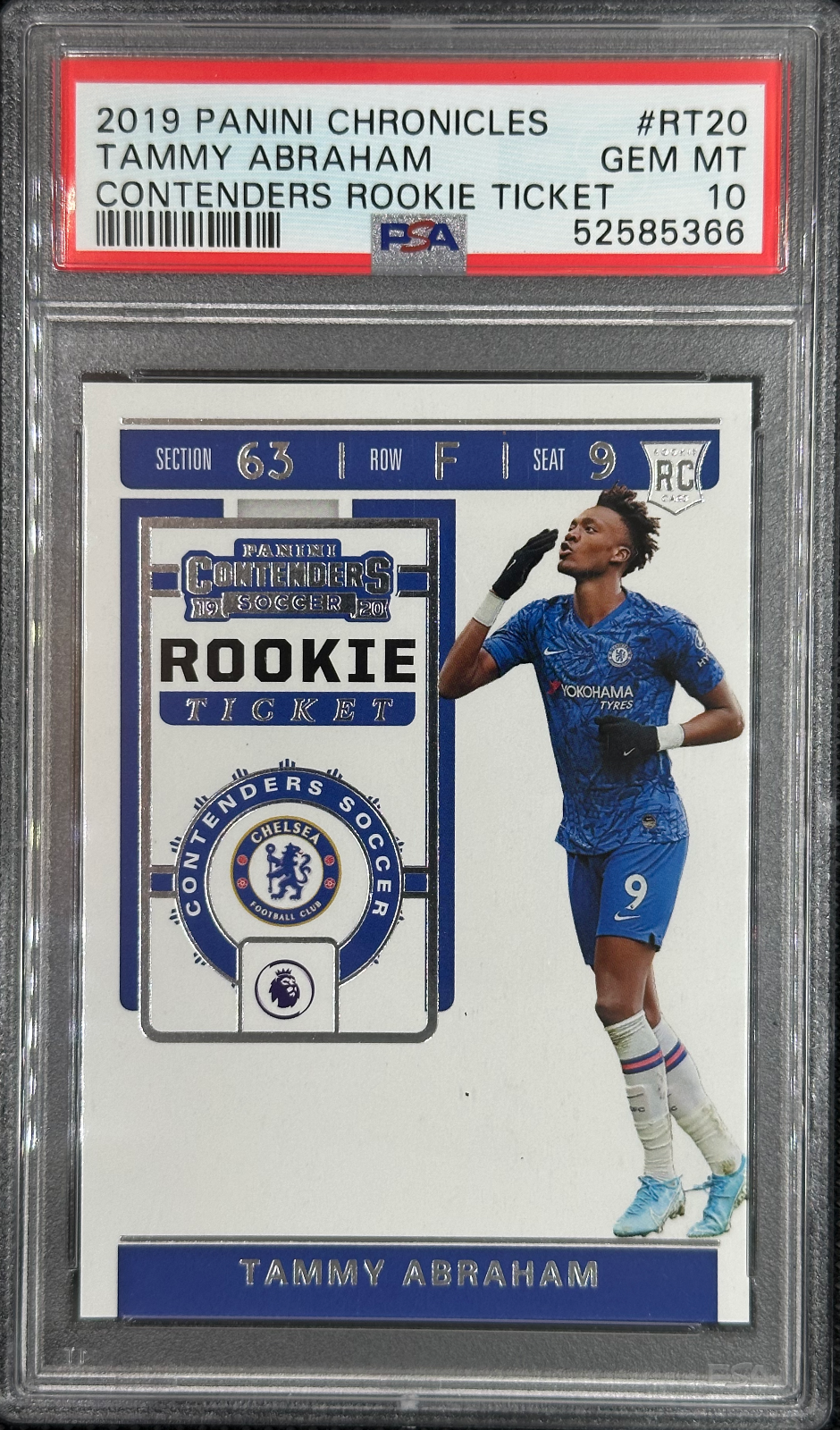 Tammy Abraham Panini Chronicles Contenders Rookie Ticket PSA 10 GEM MT