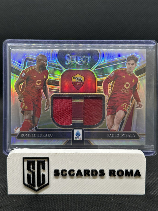 Paulo Dybala Romelu Lukaku Memorabilia AS Roma Panini Select Serie A 2023-24