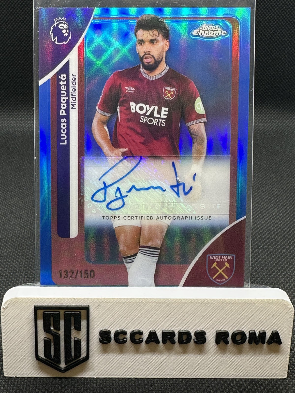 Lucas Paquetà Autograph /150 Topps Chrome Premier League 2026