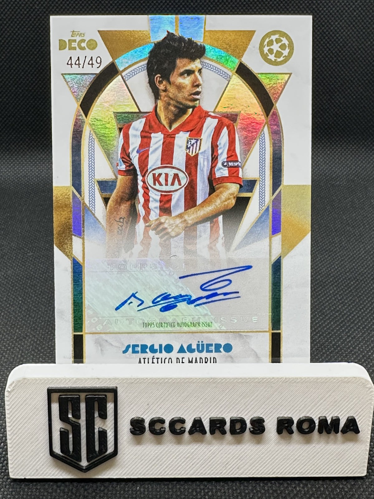 Sergio Aguero Autograph /49 Topps Deco 2024 Atletico de Madrid