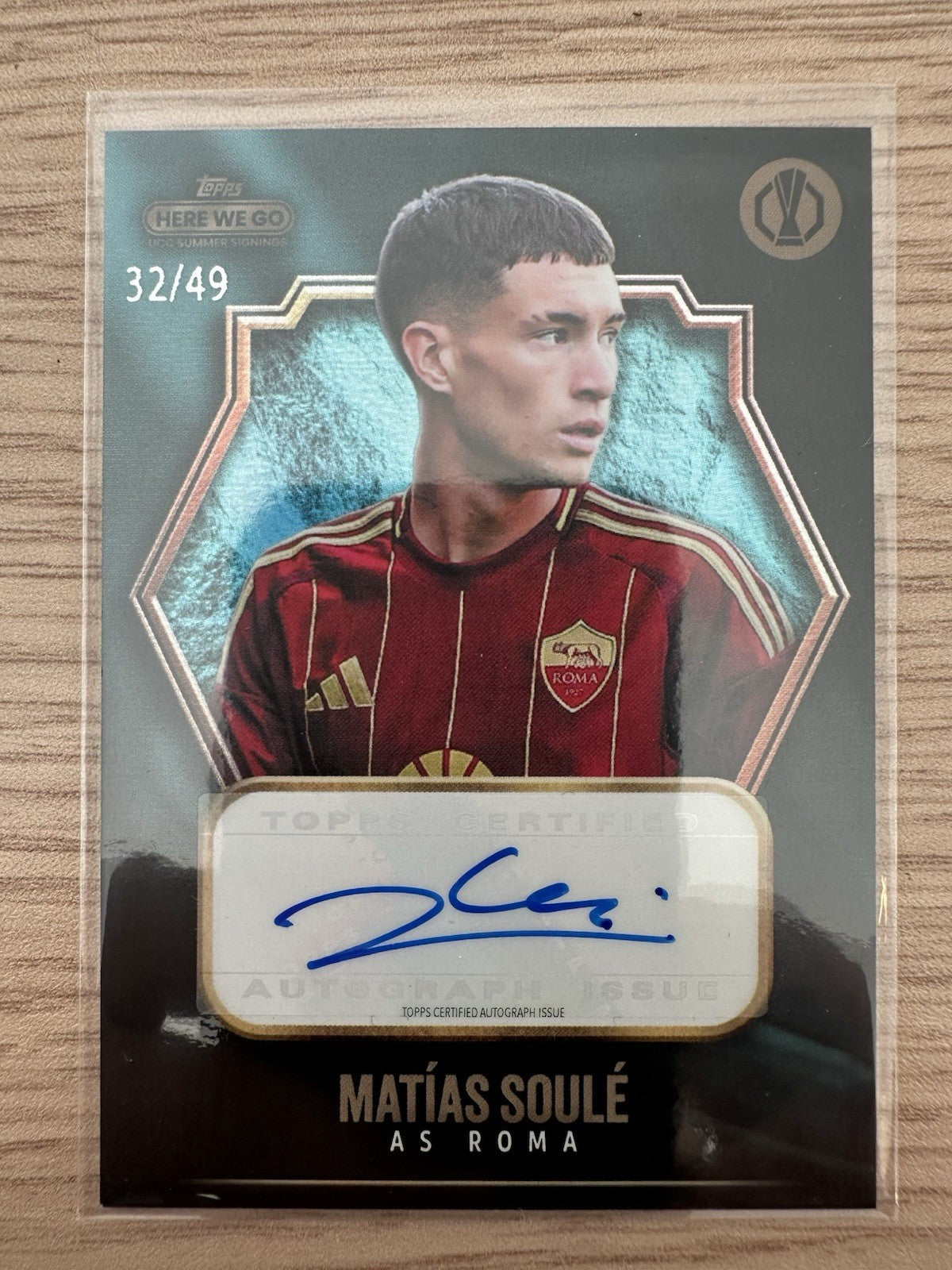 Matias Soule 32/49 Autograph Topps Fabrizio Romano Here We Go 2024