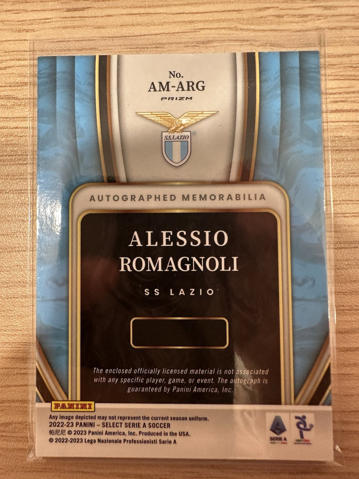 Alessio Romagnoli Patch Autograph Panini Select Serie A 2022/23