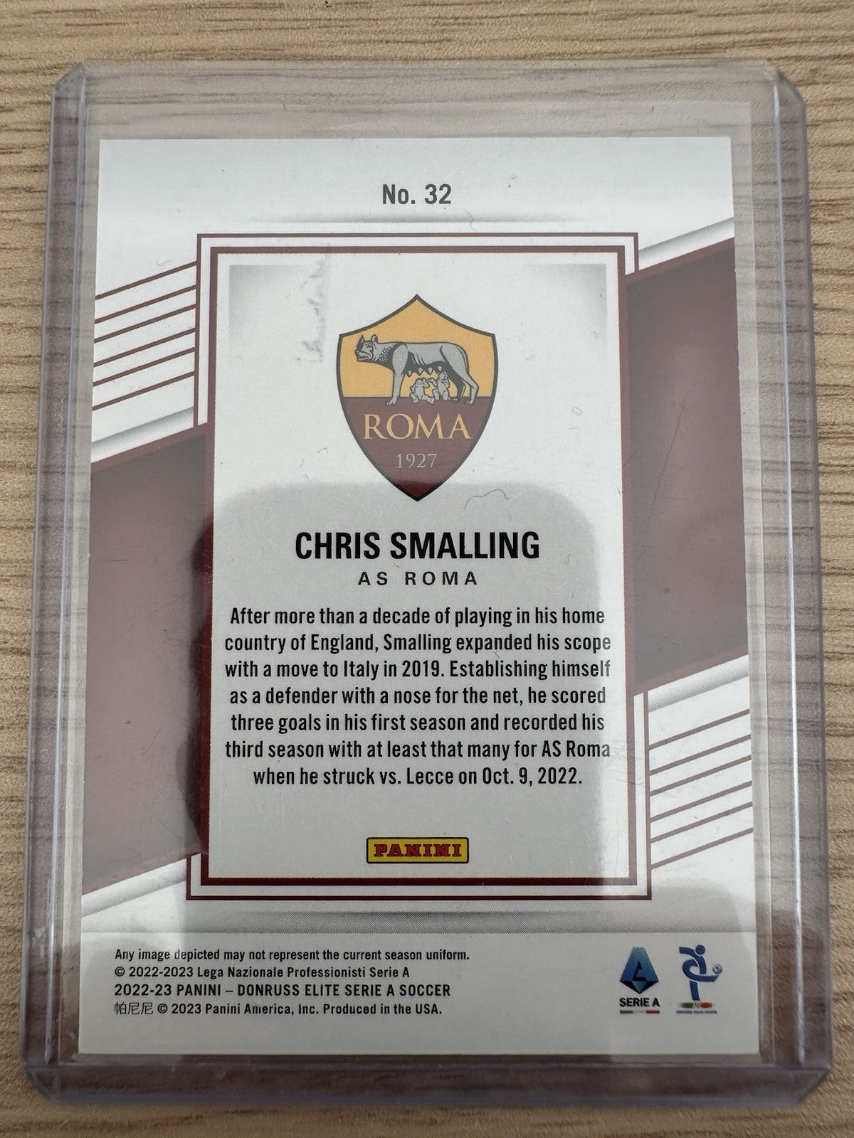 Chris Smalling 50/93 Aspirations Donruss Elite Serie A 2022/23