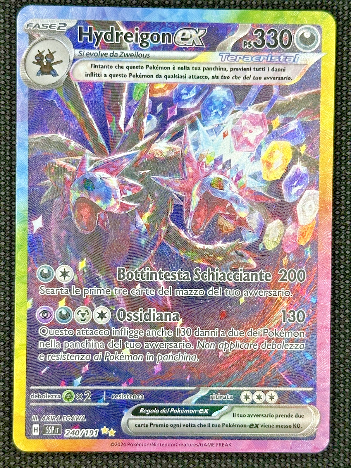 Pokemon TCG Hydreigon EX 240/191 SAR (SSP 240) ITA