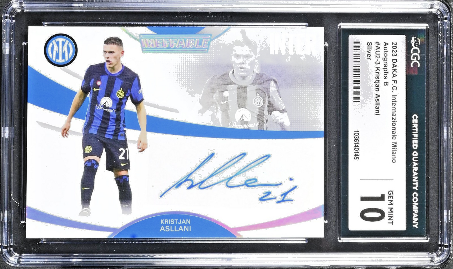 Kristjan Asllani Autograph /39 CGC 10 Gem Mint Daka F.C. Internazionale Milano