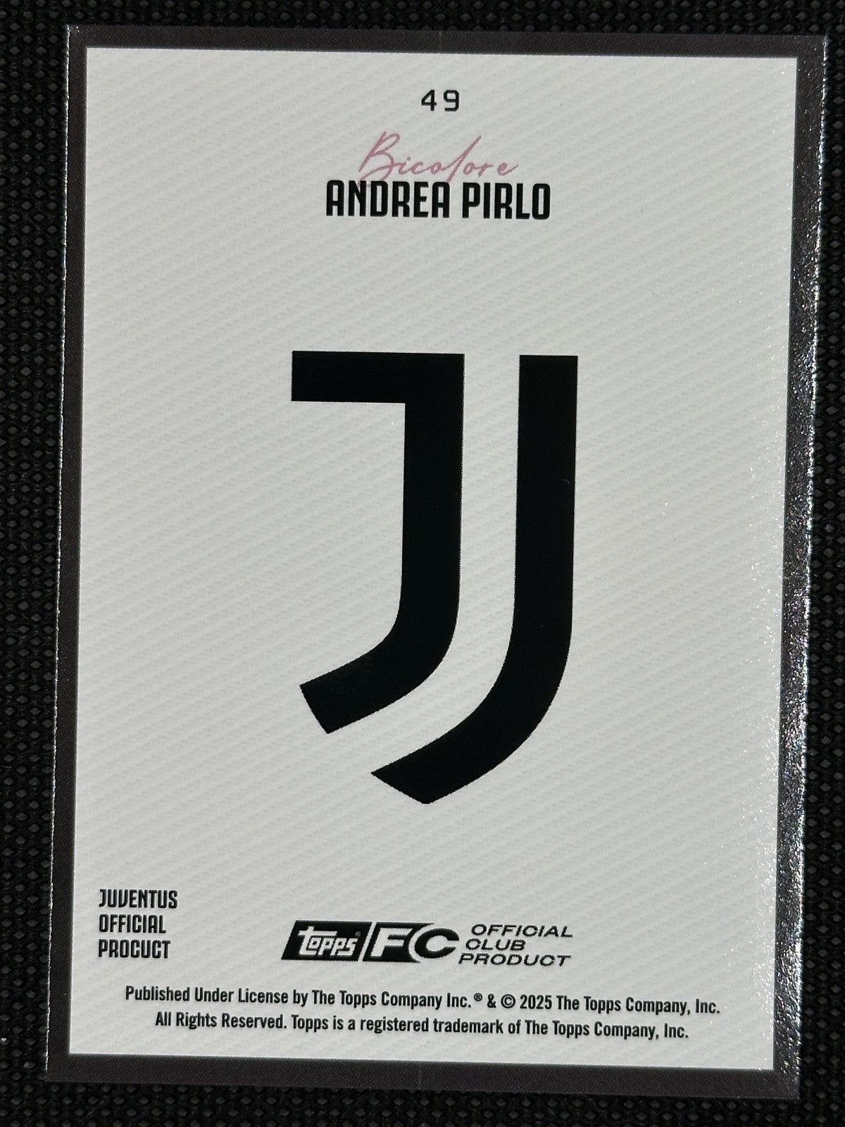 Andrea Pirlo /50 Bicolore Topps Team Set Juventus 2025/26