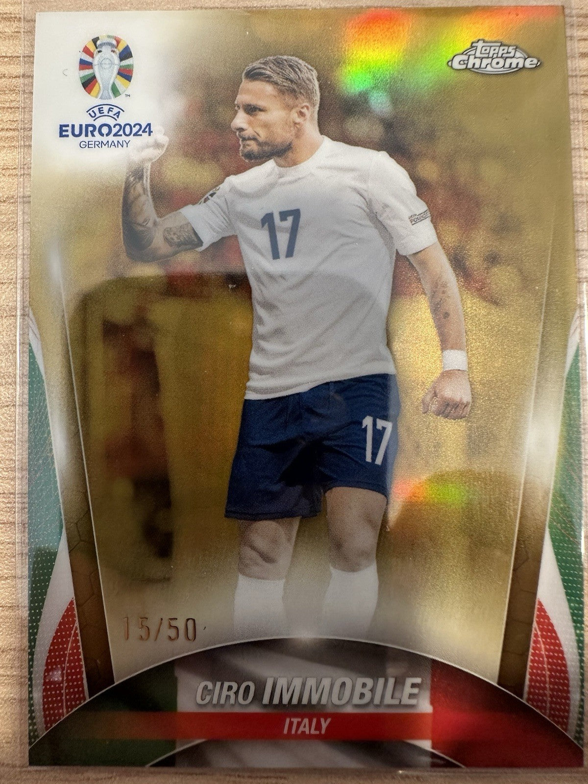 Ciro Immobile 15/50 Topps Chrome UEFA Euro 2024 Germany