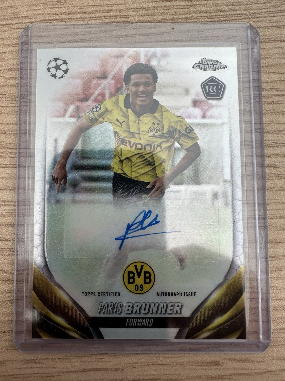 Paris Brunner Rookie Autograph Topps Chrome UCL 2024