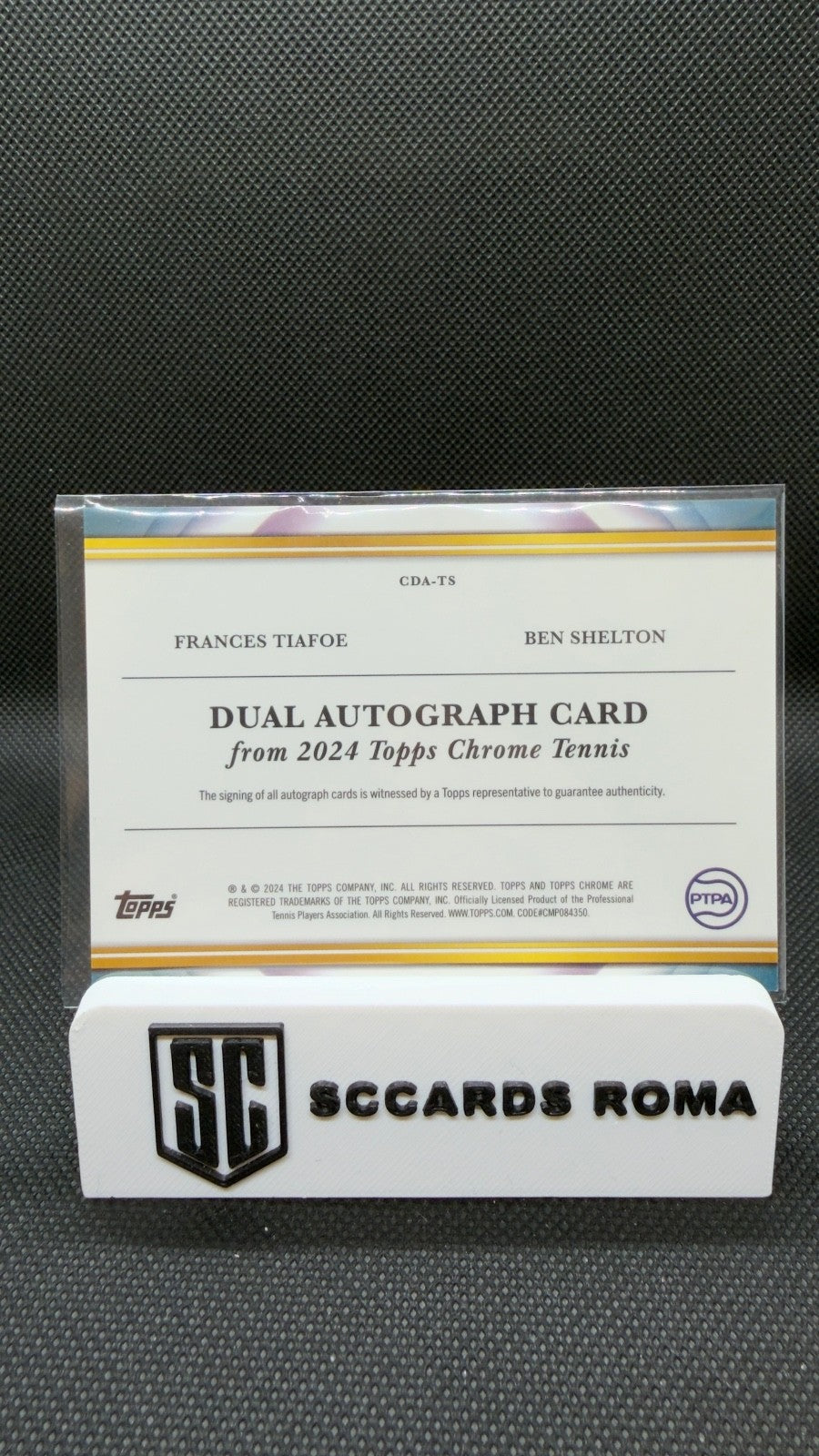 Frances Tiafoe & Ben Shelton  2024 Topps Chrome Tennis Dual Auto red /5