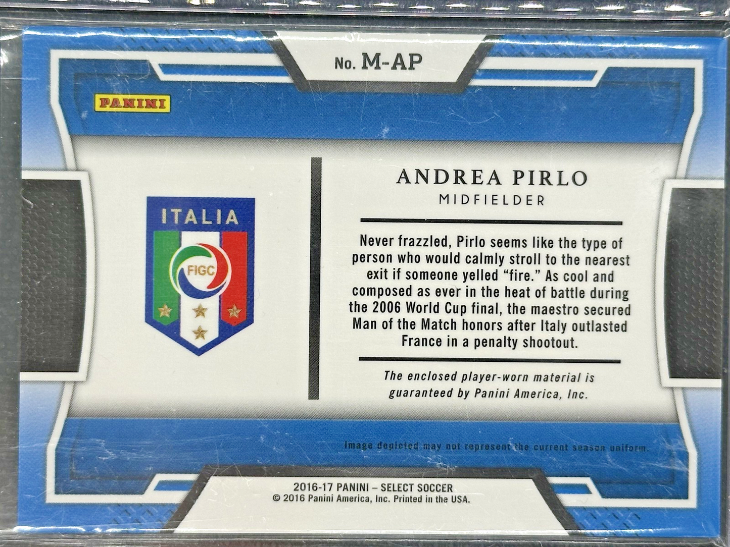 Andrea Pirlo Patch Panini Select 2016/17 Italia