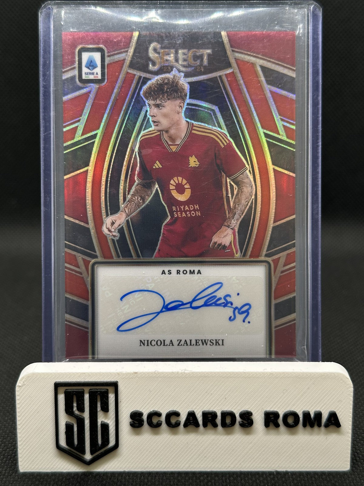 Nicola Zalewski Autograph AS Roma Panini Select Serie A 2023-24