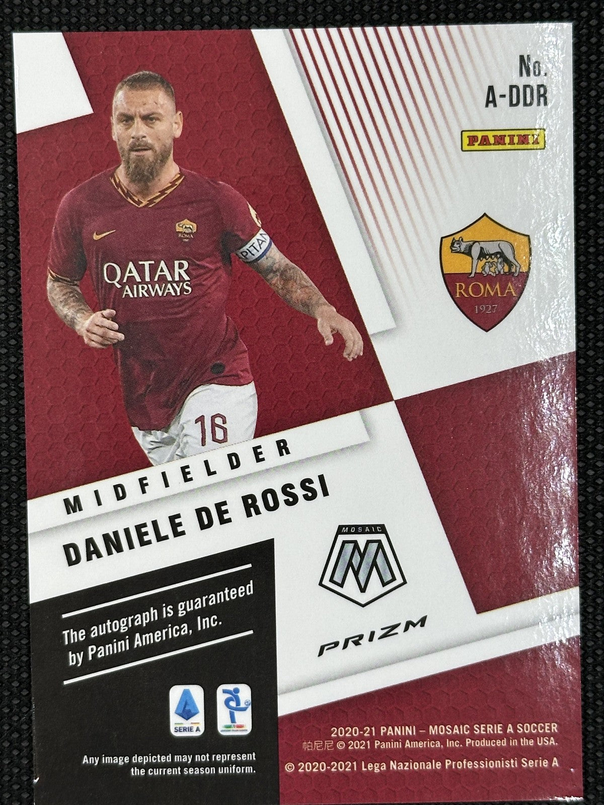 Daniele De Rossi Autograph Panini Mosaic Serie A 2020/21