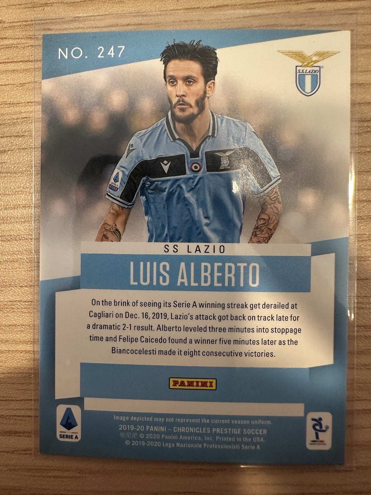 Luis Alberto Panini Chronicles Prestige 2019/20