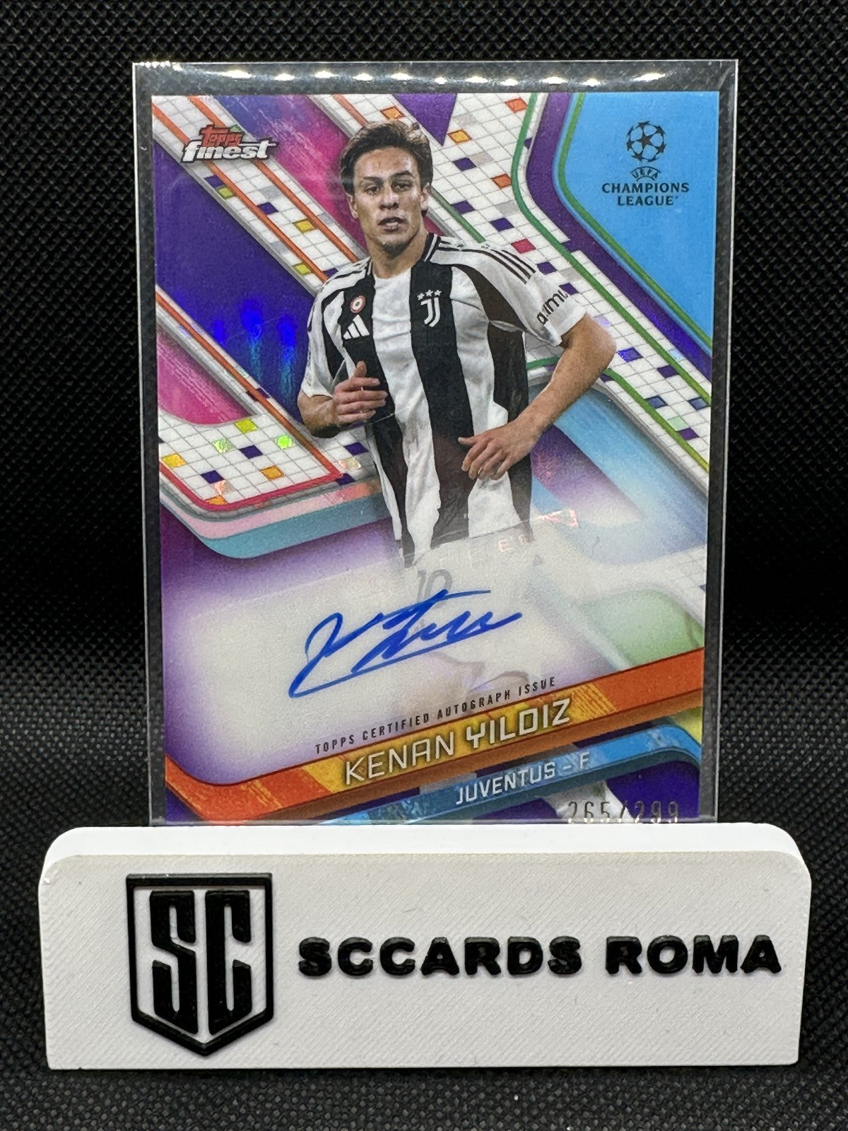 Kenan Yildiz Juventus Topps Finest Auto signature /299 2024/25