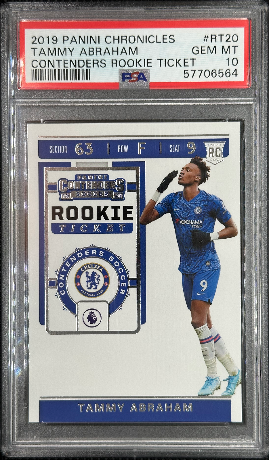 Tammy Abraham Panini Chronicles Contenders Rookie Ticket PSA 10 GEM MT