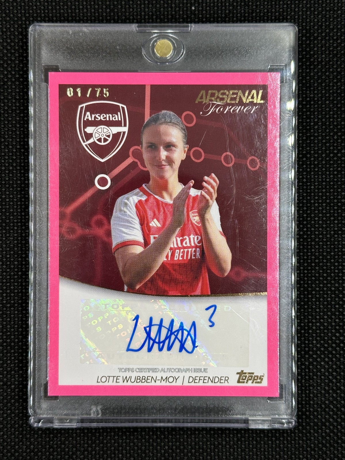 Lotte Wubben-Moy Auto /75 Topps Arsenal Forever 2023/24