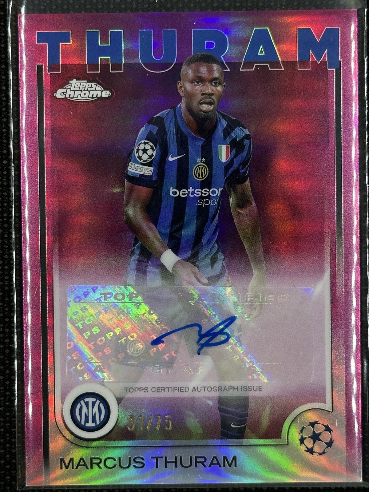 Marcus Thuram Auto /75 Topps Chrome UCC 2024/25 Inter