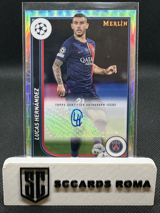 Lucas Hernández Autograph Topps Merlin UEFA Club Competition 2023/24