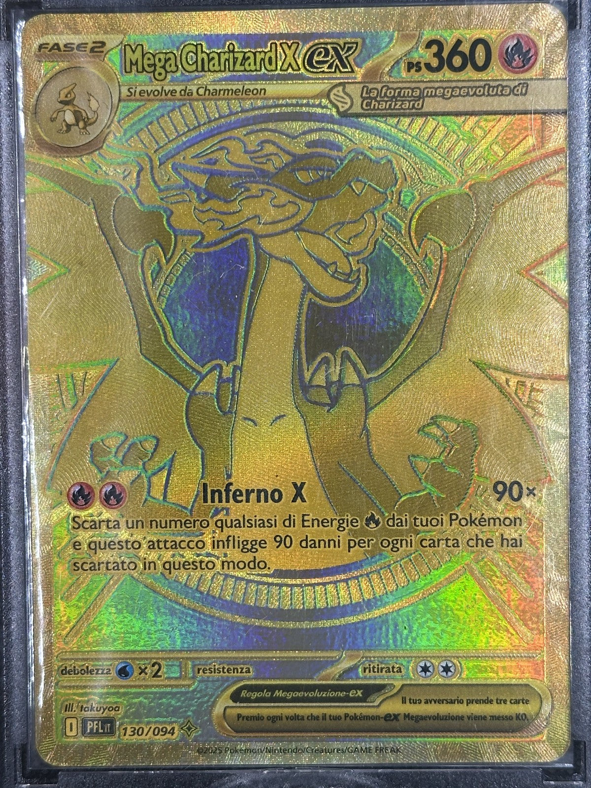 Pokemon Mega Charizard X EX - Fiamme Spettrali PFL 130/094 Gold Oro Ita