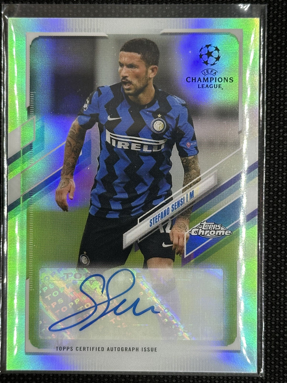 Stefano Sensi Autograph Topps Chrome UEFA Champions League 2020/21