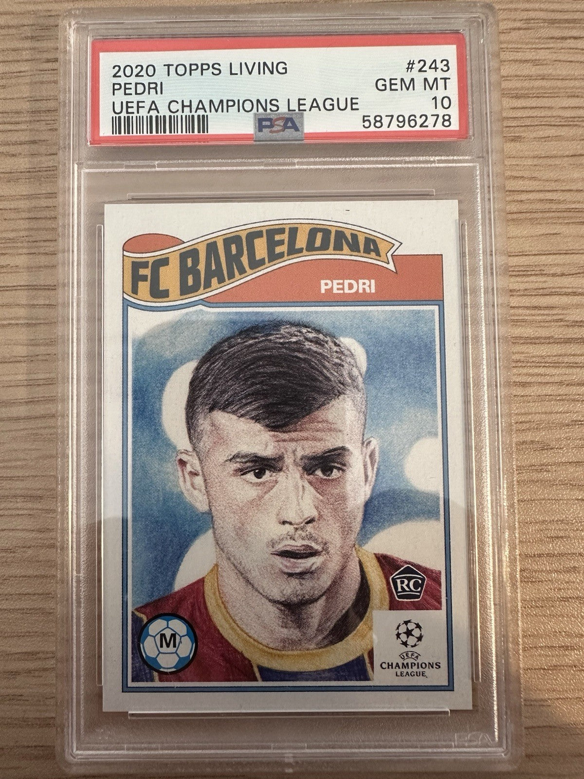 Pedri Topps Living Rookie 2020 PSA 10 GEM MT