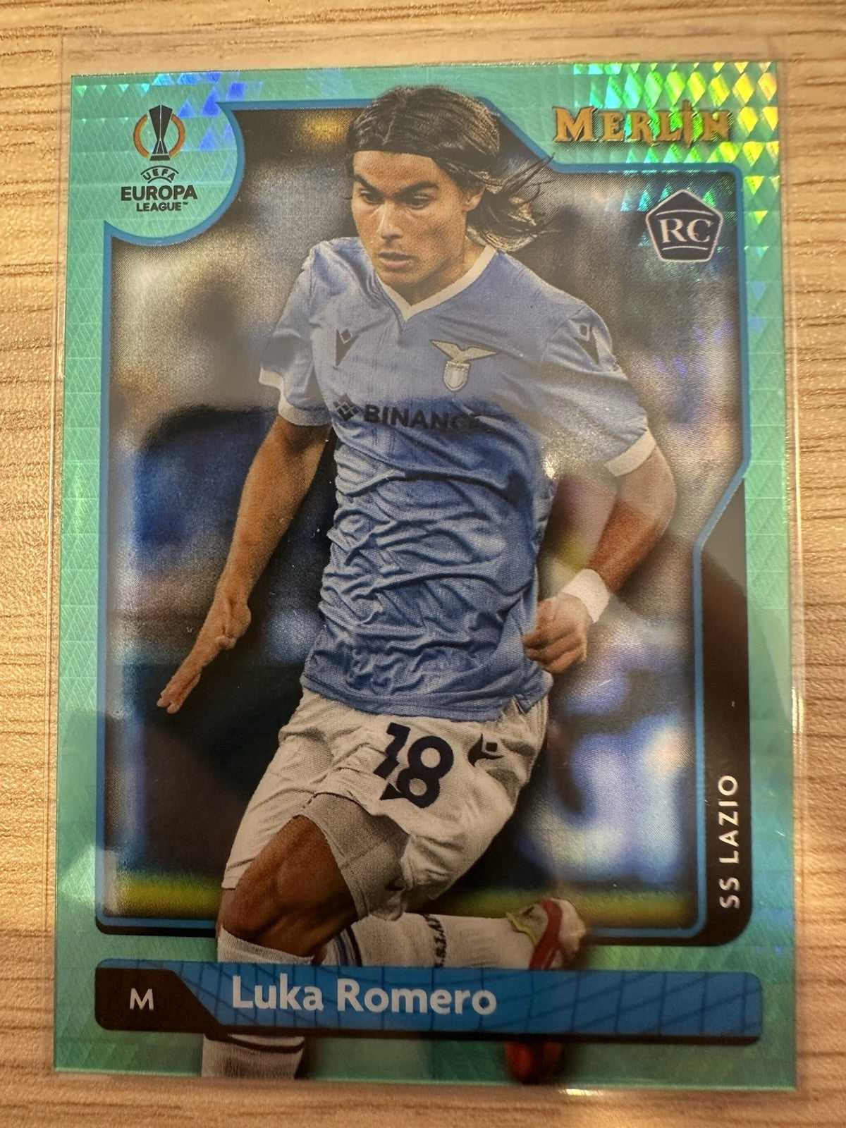 Luka Romero Rookie Aqua Refractor Topps Merlin UEL 2022