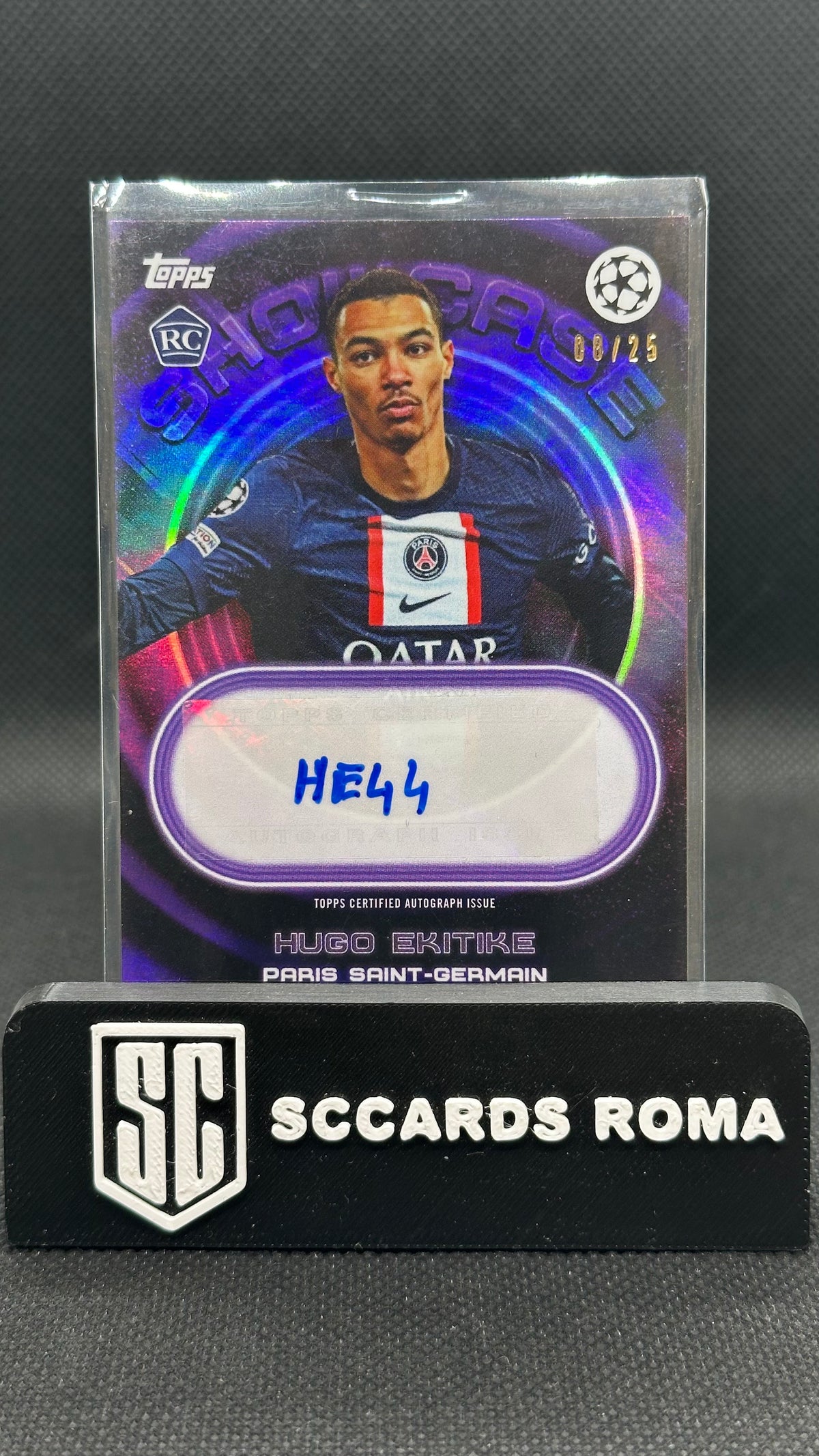 Hugo Ekitike Autograph /25 Rookie Topps Showtime Champions League