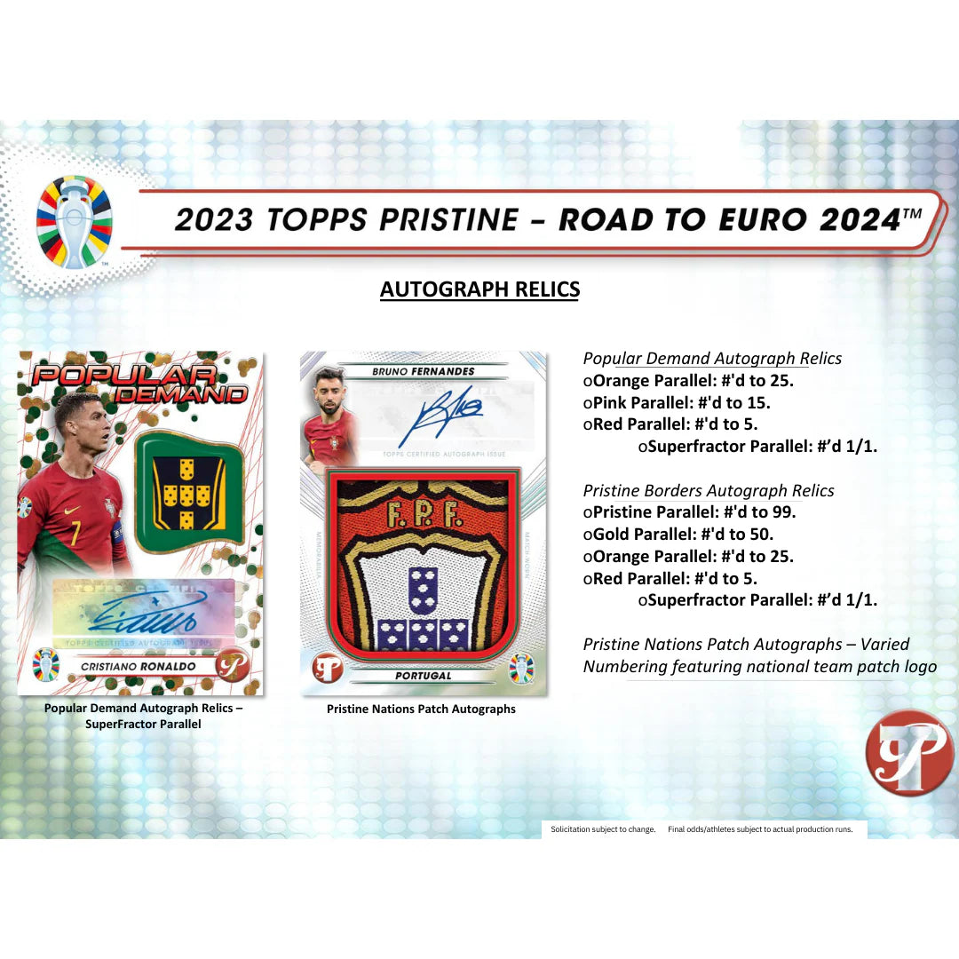 Topps Pristine Road to Euro Hobby Box 2024