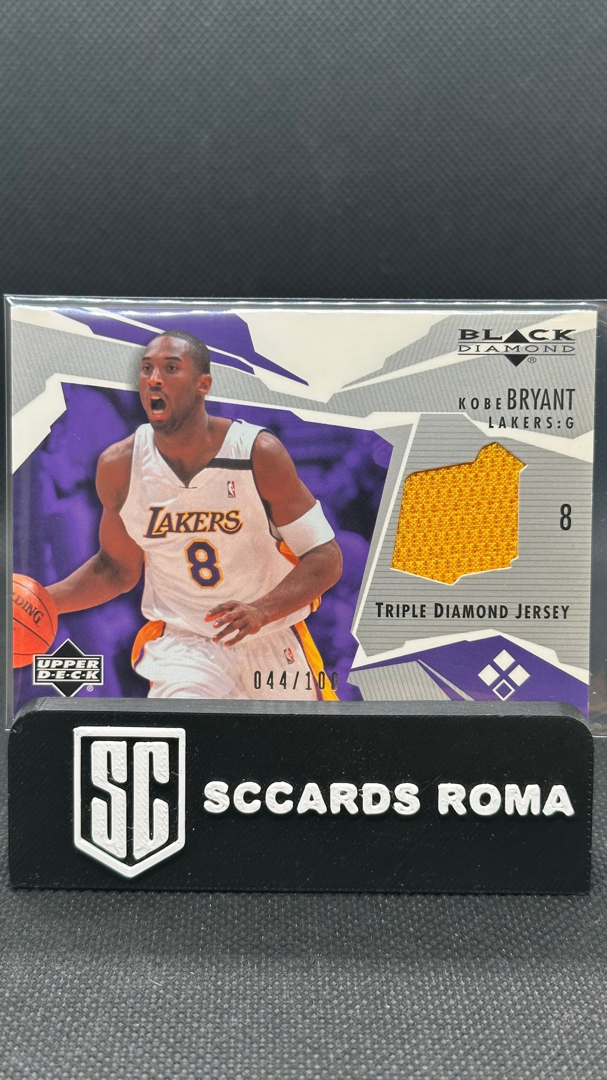 Kobe Bryant patch /100 match worn DOUBLE DIAMOND JERSEY panini