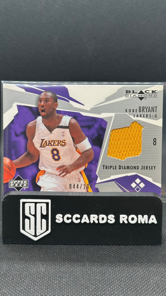 Kobe Bryant patch /100 match worn DOUBLE DIAMOND JERSEY panini