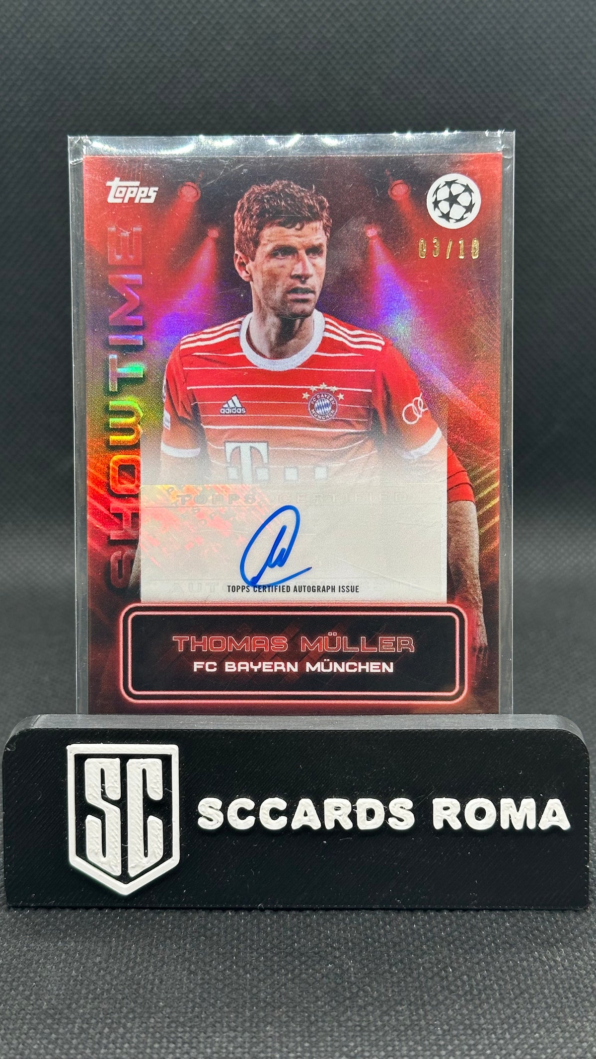Thomas Müller Autograph /10 Topps Showtime Champions League