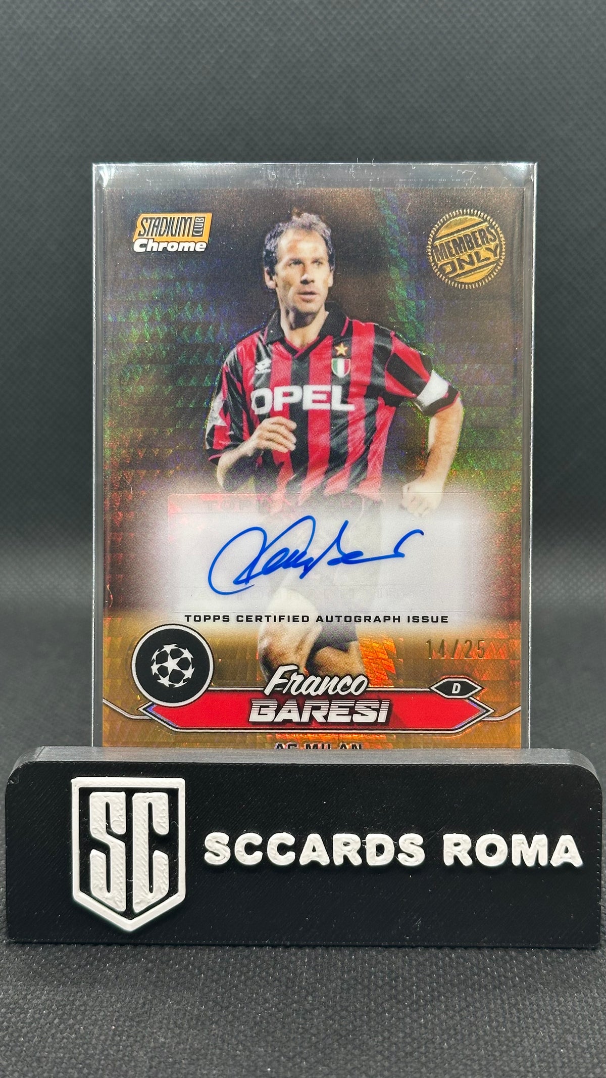 Franco Baresi Auto /25 Topps Chrome Stadium Club 2023/24