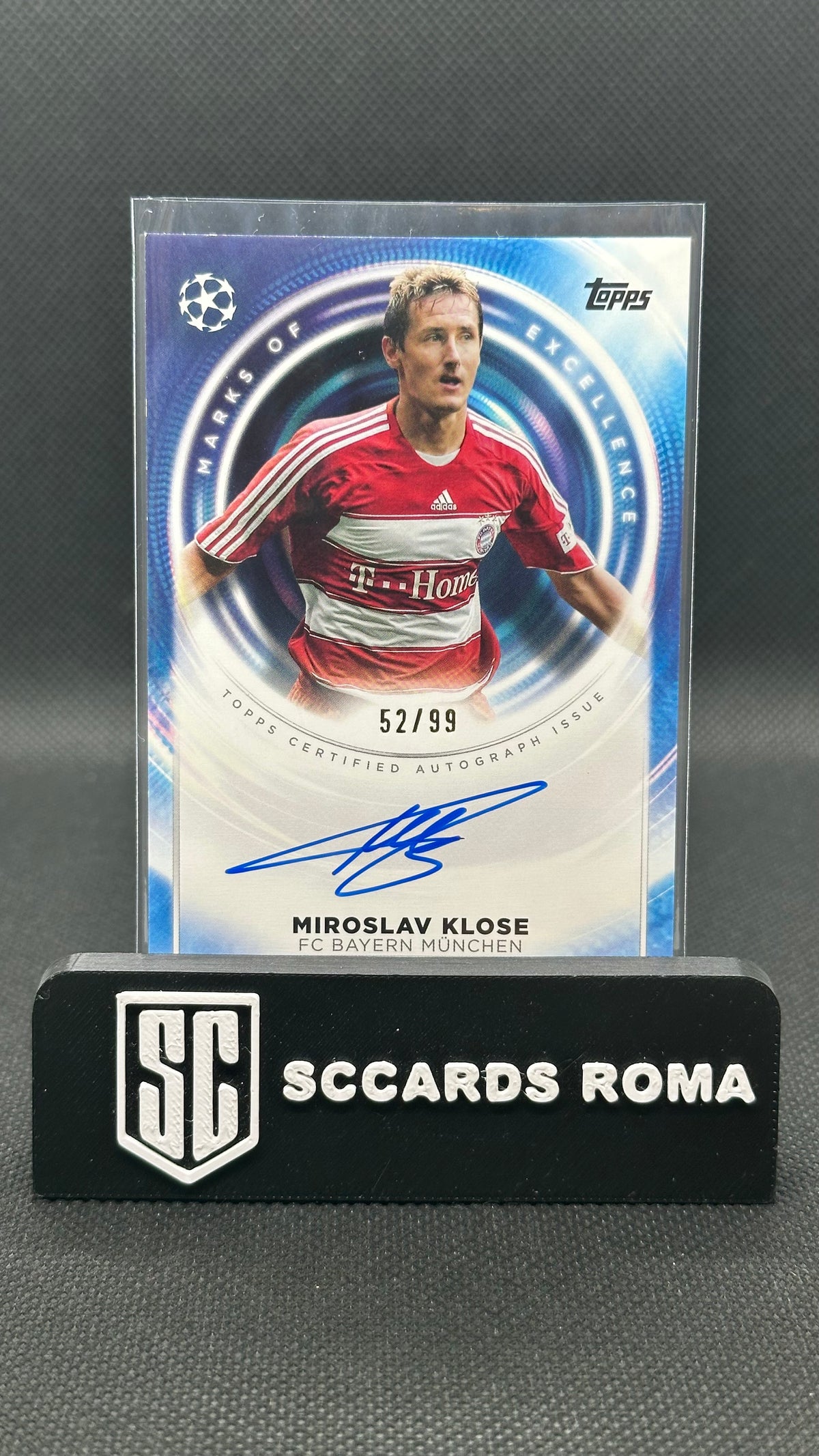 Miroslav Klose On Card Auto Marks of Excellence /99 Topps