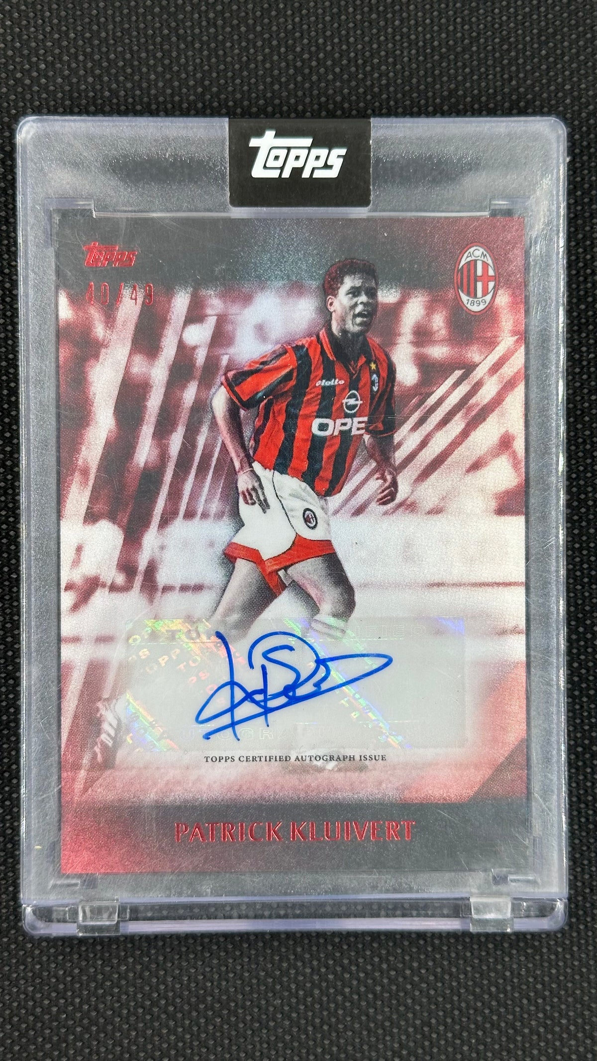 Patrick Kluivert Auto /49 Topps AC Milan 125 Anniversary