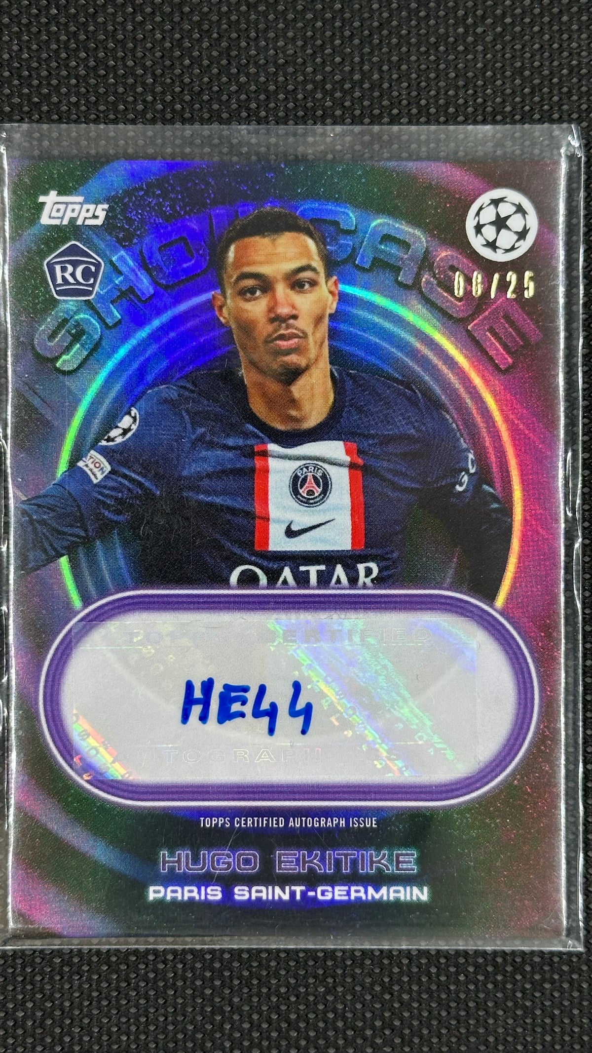 Hugo Ekitike Autograph /25 Rookie Topps Showtime Champions League
