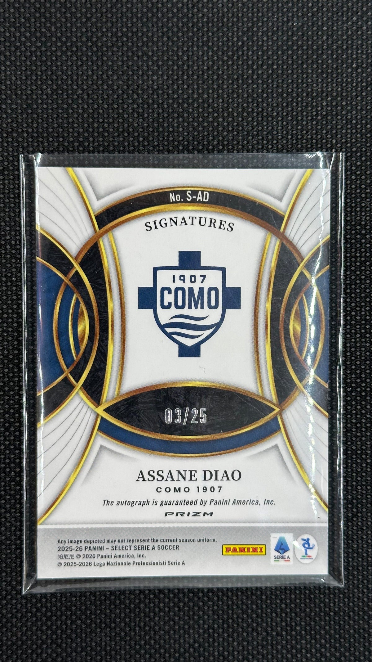 Assane Diao auto /25 select Como
