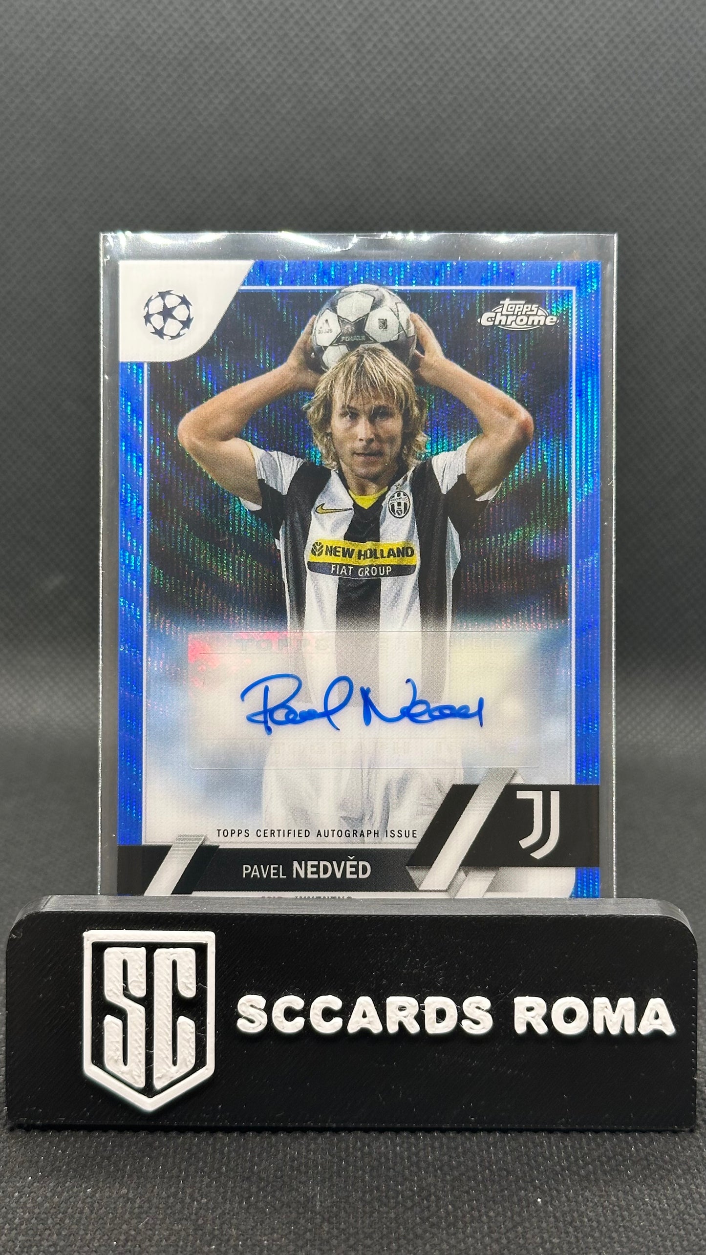 Topps chrome panel nedved auto /75 Juventus