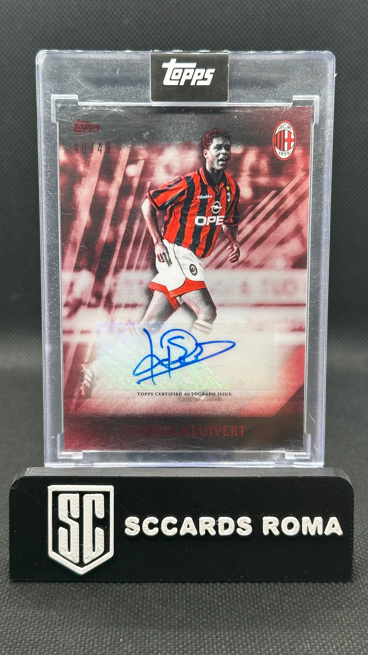 Patrick Kluivert Auto /49 Topps AC Milan 125 Anniversary
