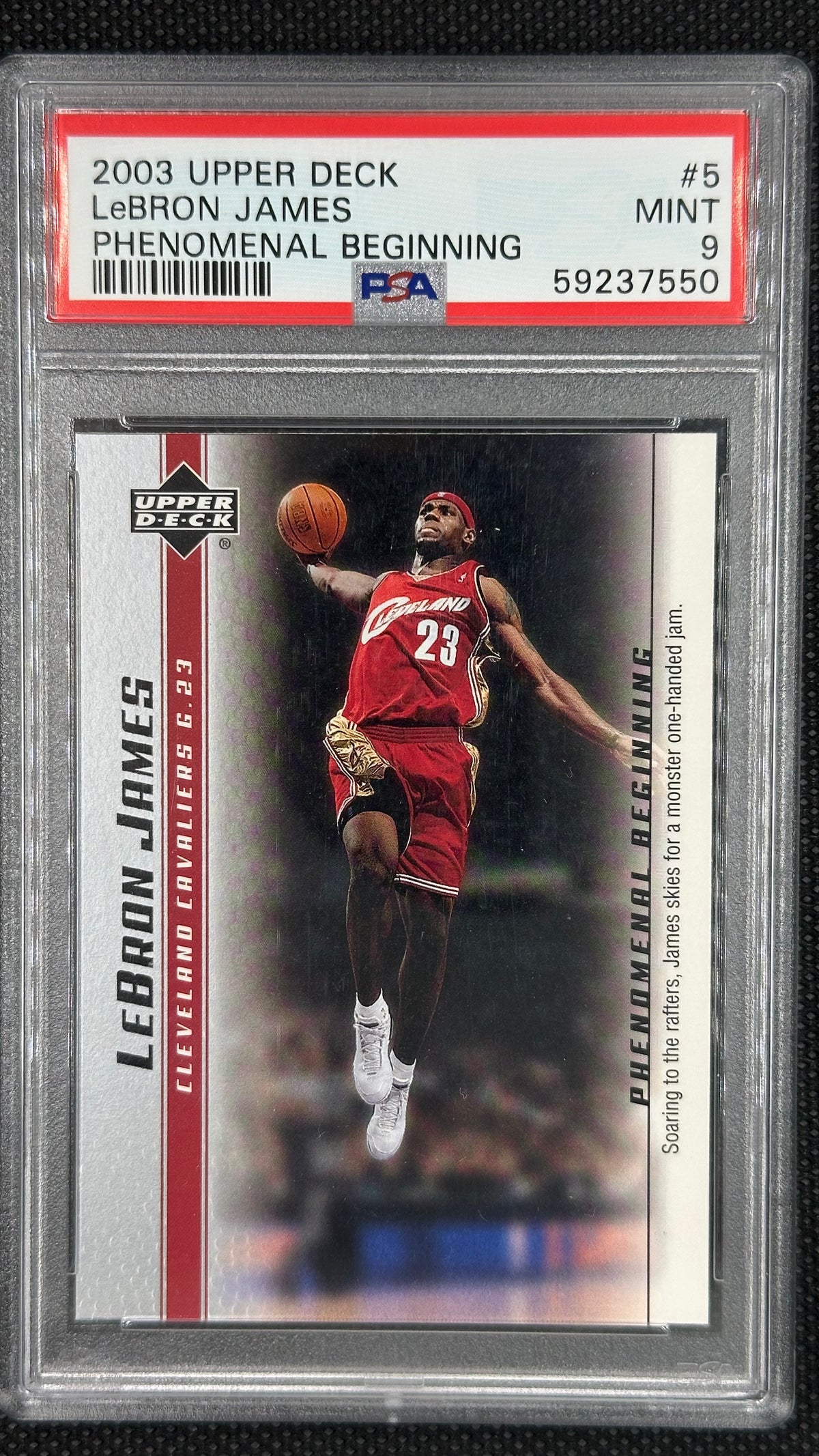 LeBron James Phenomenal Beginning 2003 Upper Deck PSA 9 Mint